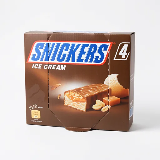 Snickers Chocolate Peanut Ice Cream Bars 4pack (4 x 45.6g)
