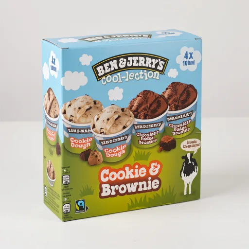 Ben & Jerry's Cool-Lection Cookie & Brownie Ice Cream Multipack 4 x 100ml