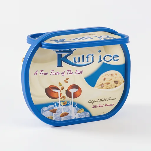Kulfi Ice Original Malai Flavour Kulfi Ice Cream with Real Almonds & Pistachios 1 Litre
