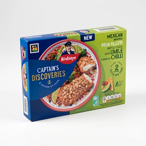 Birds Eye Captain's Discoveries 2 Tortilla Crumb Mexican Inspired Fish Fillets 220g