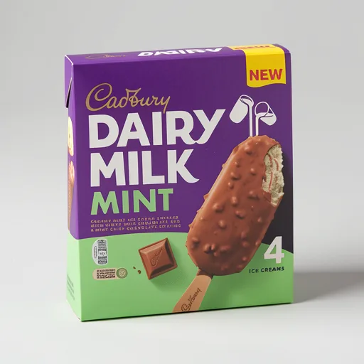 Cadbury Dairy Milk Mint Ice Cream 4 x 90ml