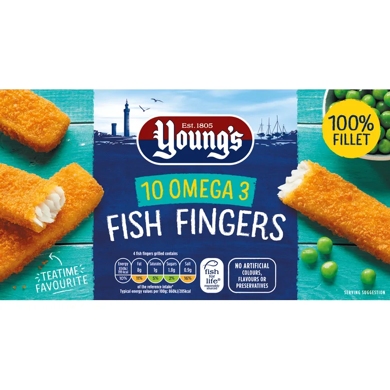 Young's 10 Omega 3 Fish Fingers 300g