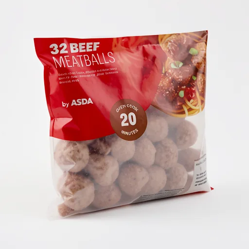 ASDA 32 Beef Meatballs 640g