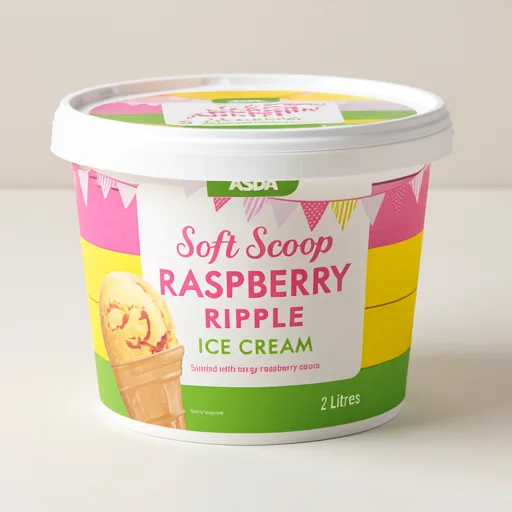 ASDA Soft Scoop Raspberry Ripple Ice Cream 2 Litres