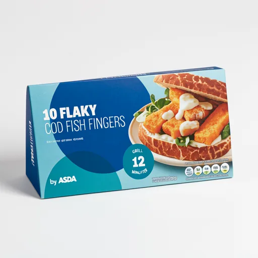 ASDA 10 Flaky Cod Fish Fingers 300g