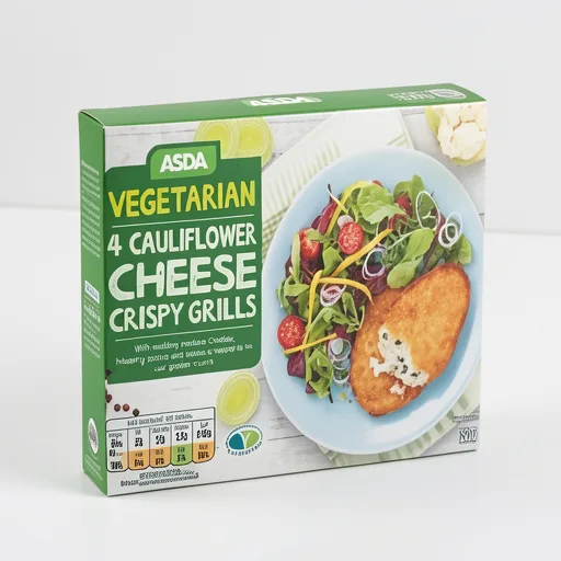 Asda Vegetarian 4 Vegetarian Cauliflower Cheese Crispy Grills 397g