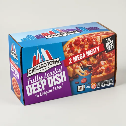 Chicago Town Deep Dish Mega Meaty Pizzas 2 X 157G