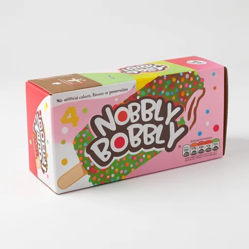 Nobbly Bobbly Strawberry & Chocolate Nobbly Ice Lolly 4 x 60ml