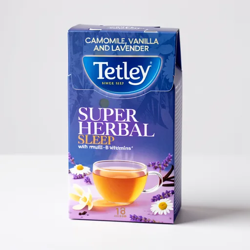 Tetley Super Herbal Sleep Camomile, Vanilla and Lavender 18 Tea Bags 27g