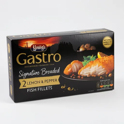 Young's Gastro Signature Breaded Lemon & Pepper Fish Fillets x2 270g