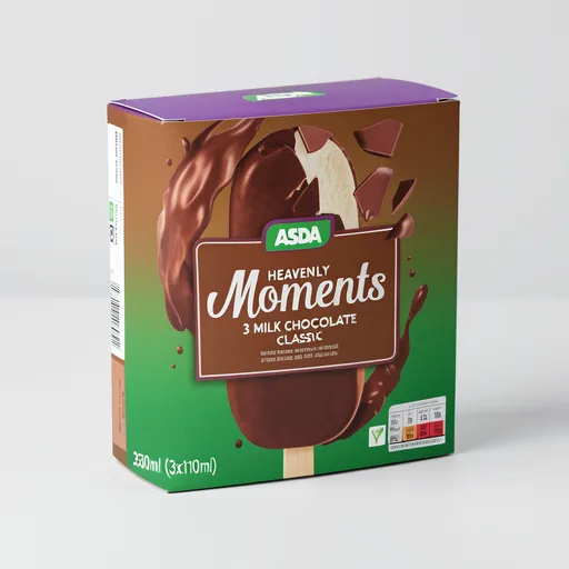ASDA Milk Chocolate Coated Ice Creams 3 x 110ml (330ml)