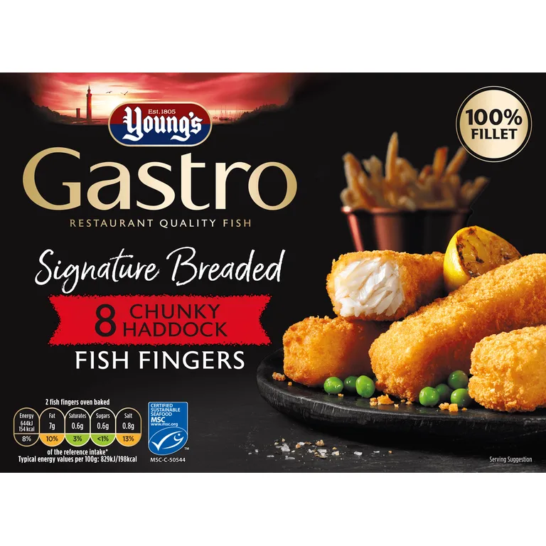Young's Gastro Signature Breaded 8 Chunky Fish Fingers 320g