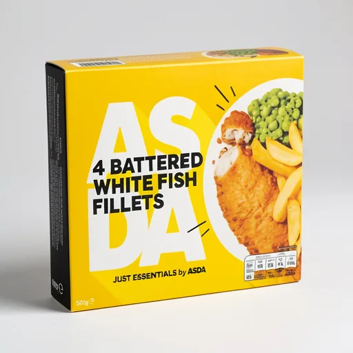 JUST ESSENTIALS by ASDA Just Essentials by  4 Battered White Fish Fillets 500g