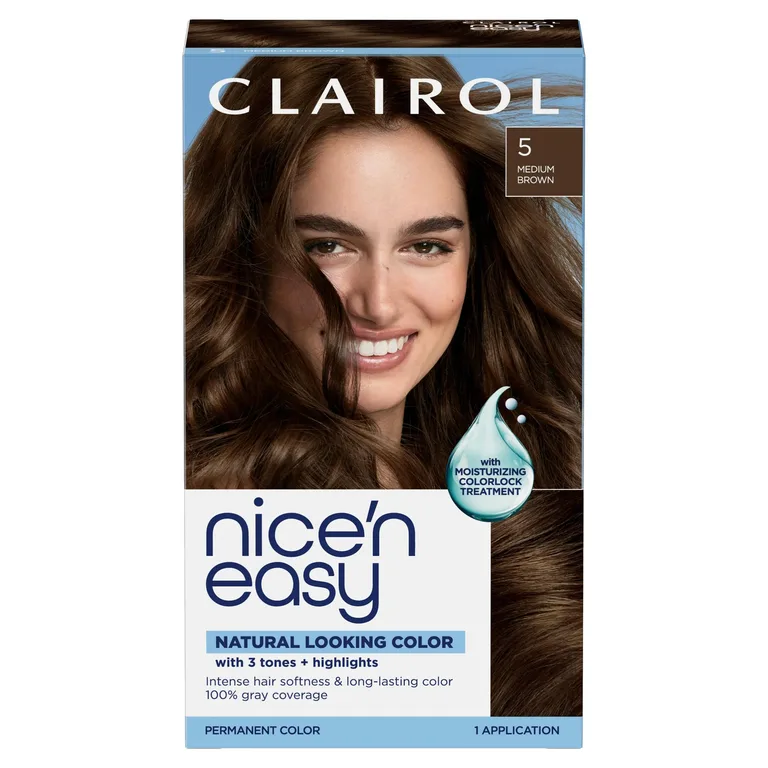 Clairol Lasting Colour Permanent Hair Dye 5 Medium Brown