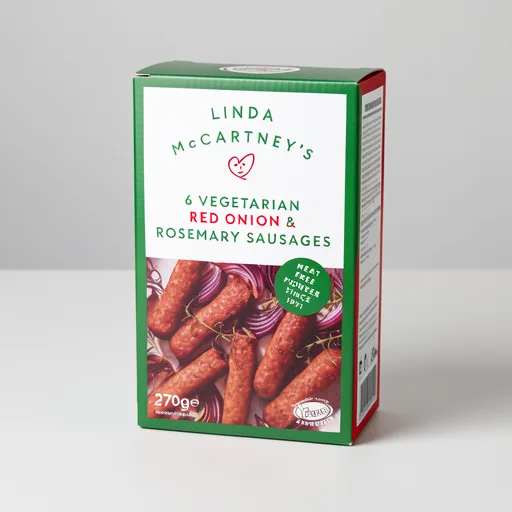 Linda McCartney's 6 Vegan Red Onion & Rosemary Sausages 270g