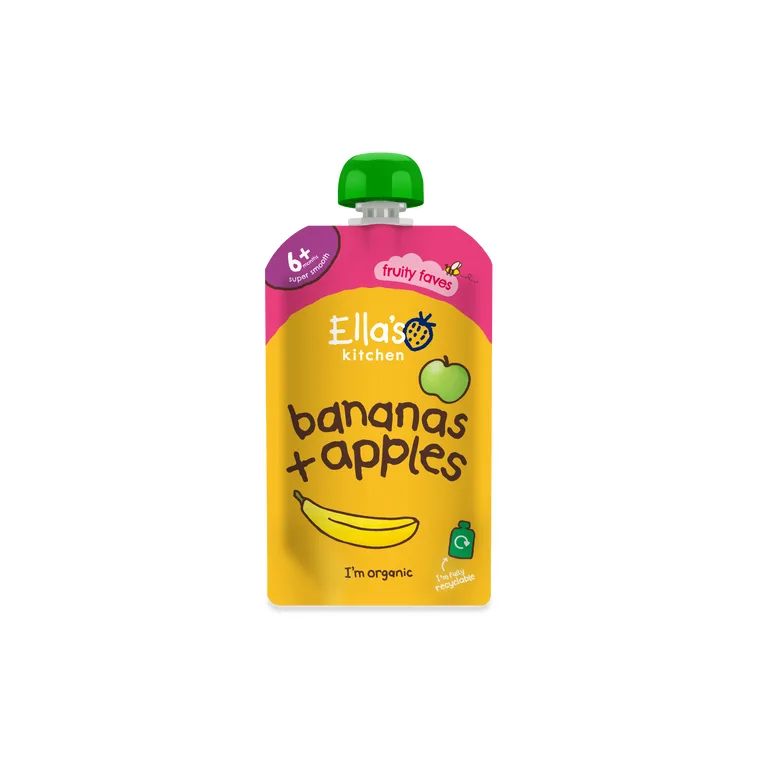 Ella's Kitchen Organic Bananas and Apples Baby Food Pouch 4+ Months