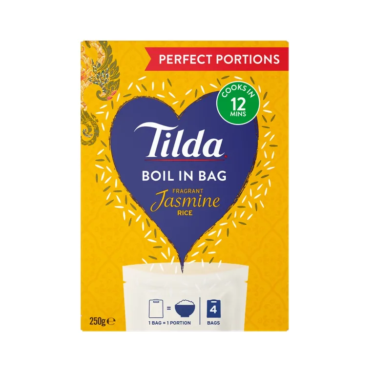 Tilda Fragrant Jasmine Rice Boil In Bag 