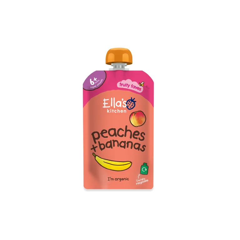 Ella's Kitchen Organic Peaches First Tastes Baby Food Pouch 4+ Months