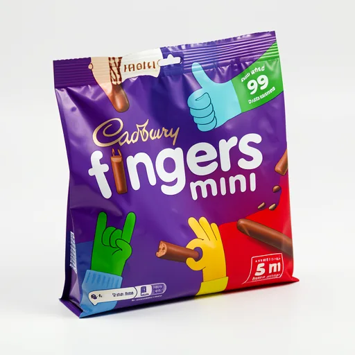 Cadbury Mini Fingers Chocolate Biscuits 5 Pack Multipack 96.5g (5 x 19.3g)