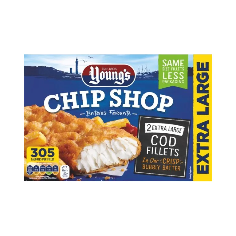 Young's Chip Shop 2 Extra Large Fillets In Salt & Vinegar Batter
