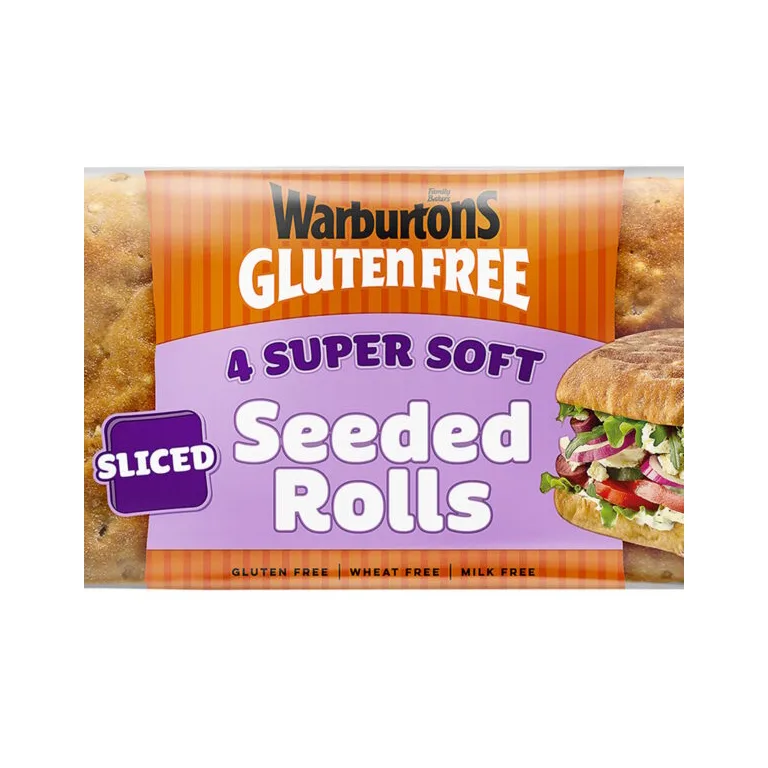 Warburtons Gluten Free Soft Sliced Seeded Rolls 4 Pack