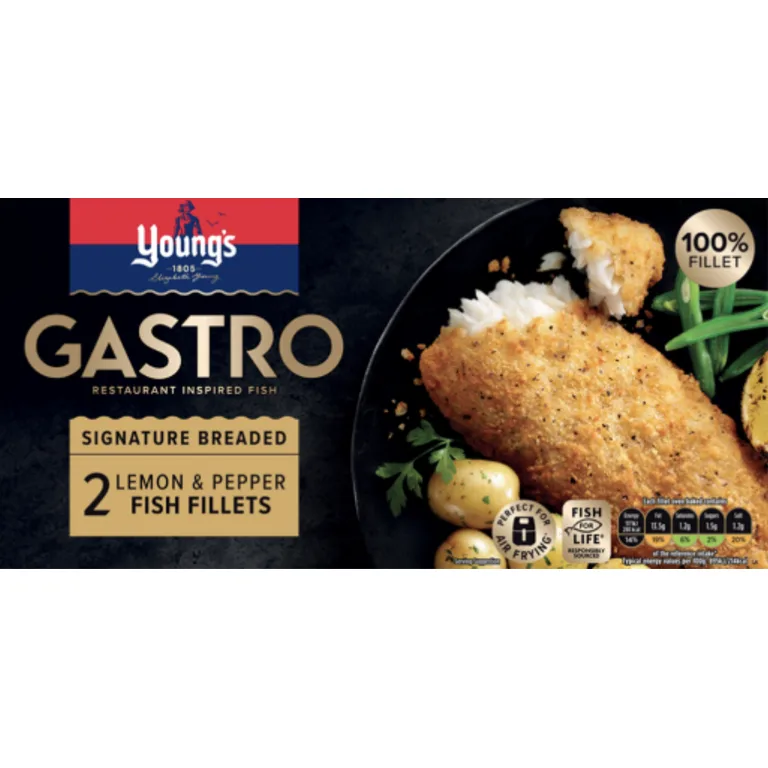 Young's Gastro Signature Breaded 4 Atlantic Salmon Lemon & Herb Fish Cakes 400g