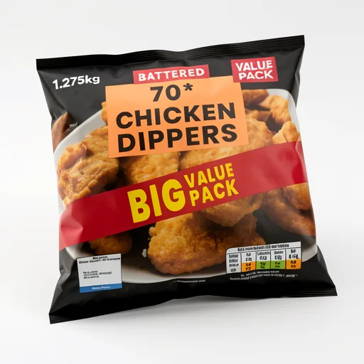 Deli Cuisine Battered 70 Chicken Dippers 1.275kg