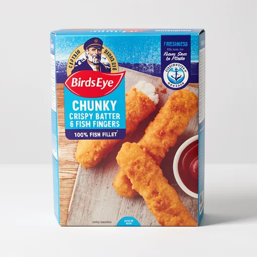 Birds Eye 6 Chunky Battered Fish Fingers 360g