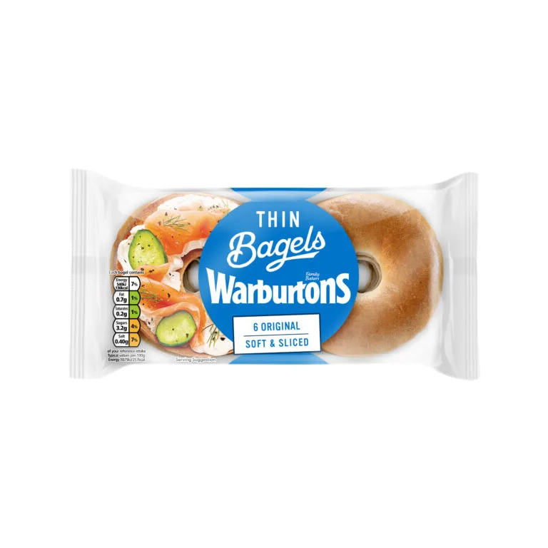Warburtons Thin Plain Bagels