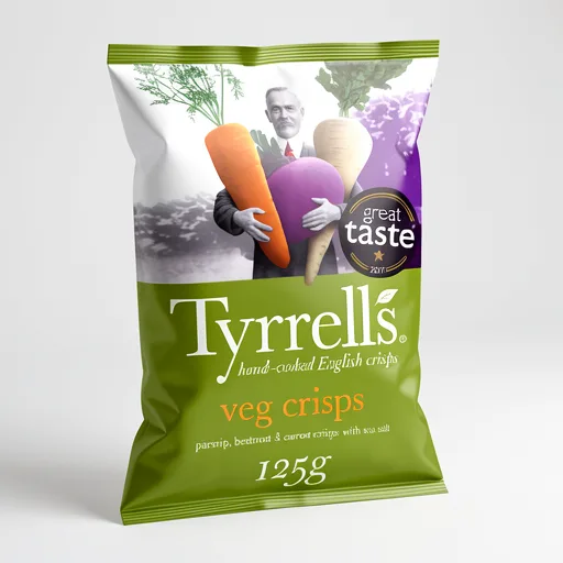Tyrrells Sea Salted Veg Sharing Crisps 125g