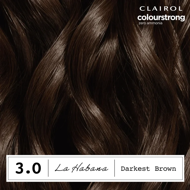 Clairol Lasting Colour Permanent Hair Dye 3 Darkest Brown