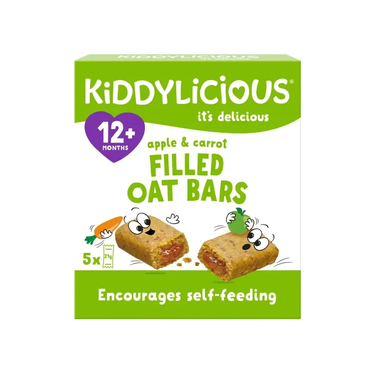 Kiddylicious Apple & Carrot Filled Oat Bars 12+ Months 5 x 21g (105g)