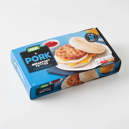 ASDA 6 Pork Breakfast Patties 342g