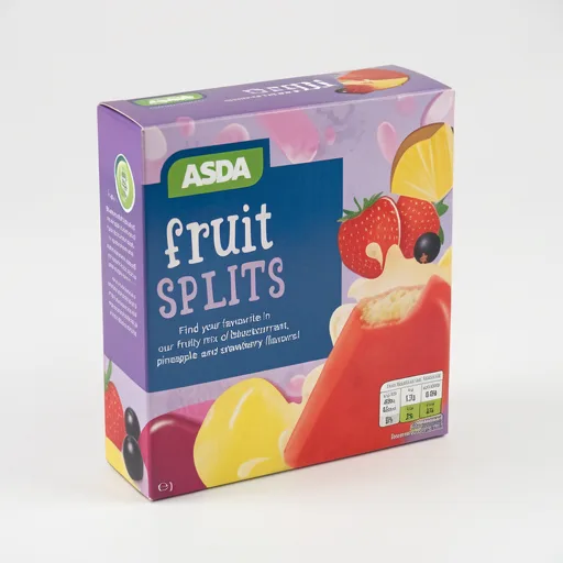 ASDA Assorted Fruit Splits Lollies 6 x 73ml (438ml)