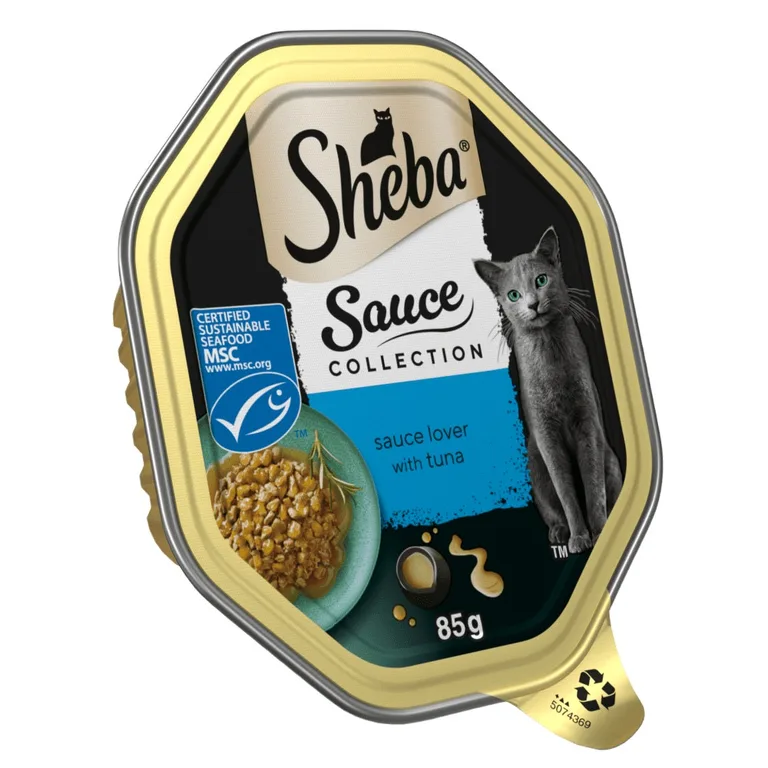 Sheba Sauce Lover Adult Wet Cat Food Tray Tuna In Gravy