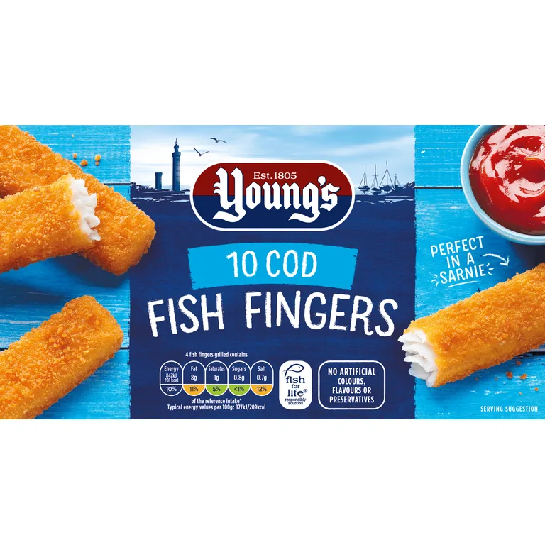 Young's 15 Cod Fish Fingers 450g