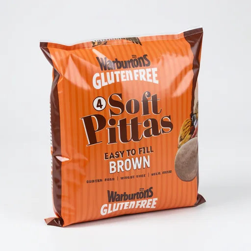 Warburtons Gluten Free 4 Soft Brown Pittas