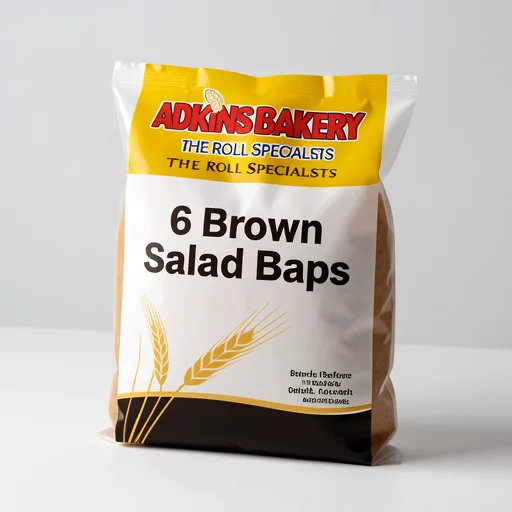 Adkins 6 Brown Salad Baps