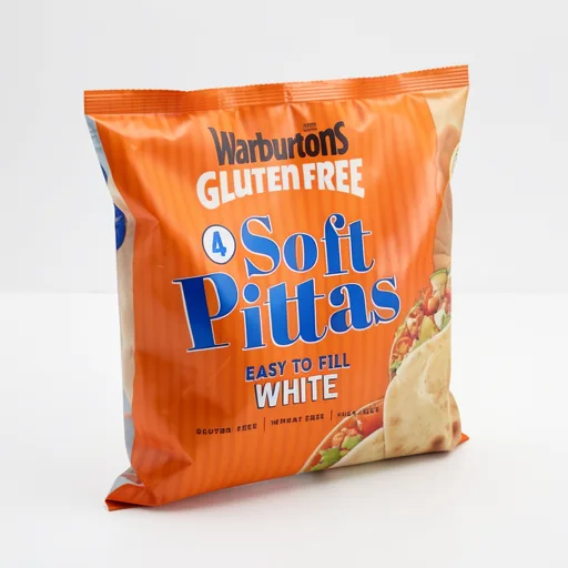 Warburtons Gluten Free Soft White Pitta Breads 4 Pack