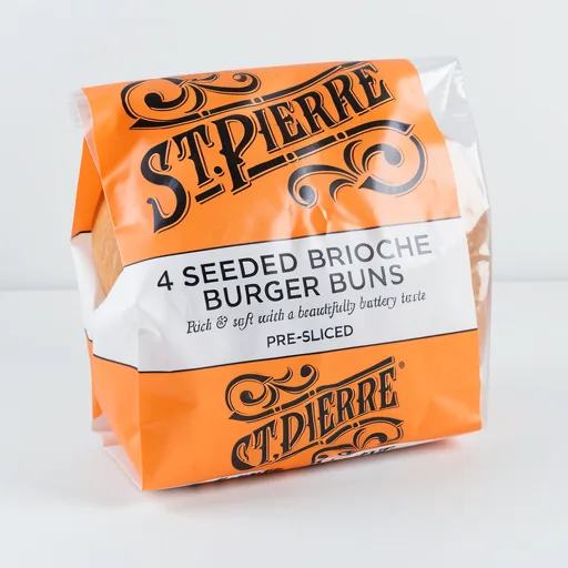 St. Pierre 4 Seeded Brioche Burger Buns
