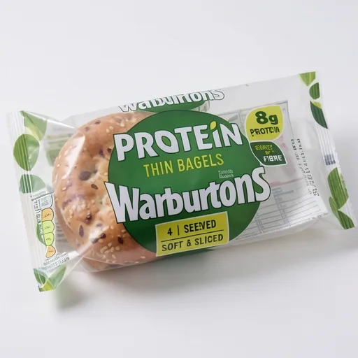 Warburtons 4 Seeded Protein Thin Bagels