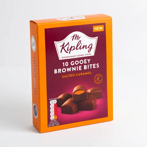 Mr Kipling Signature Salted Caramel Brownie Bites Cakes 10 Pack