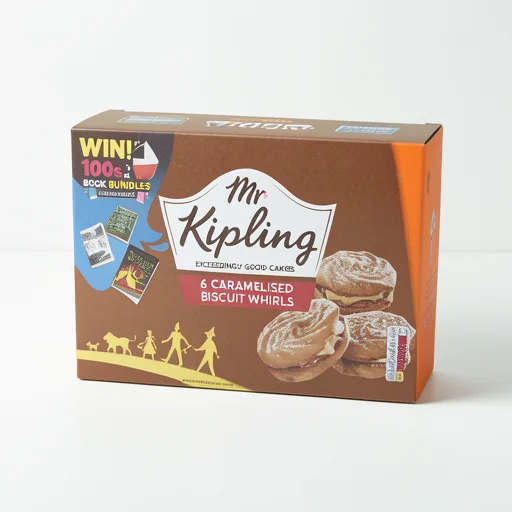 Mr Kipling Caramelised Biscuit Viennese Whirls Cakes 6 pack