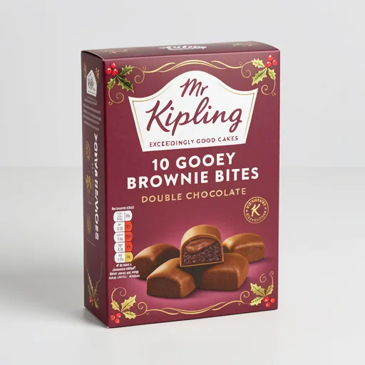Mr Kipling Signature  Double Milk Chocolate Brownie Bites Cakes 10 Pack