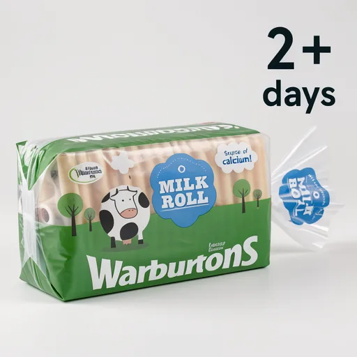 Warburtons Milk Roll Soft Medium Sliced White Bread 400g