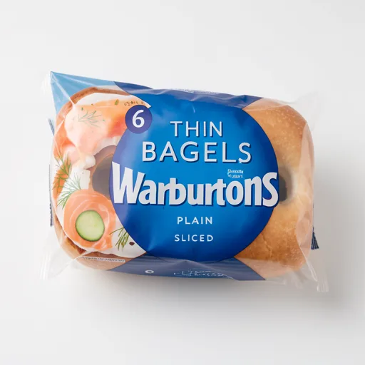 Warburtons Original Thin Bagels x6