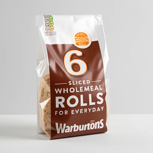 Warburtons Wholemeal Soft Sliced Rolls 6 Pack