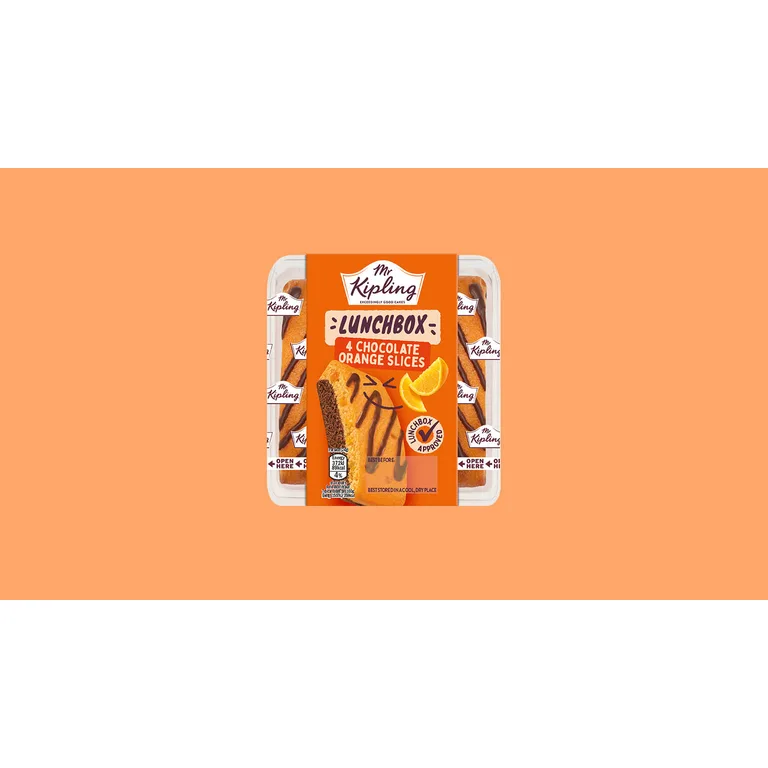 Mr Kipling Lunchbox Milk Chocolate Orange Cake Slices 4 Pack