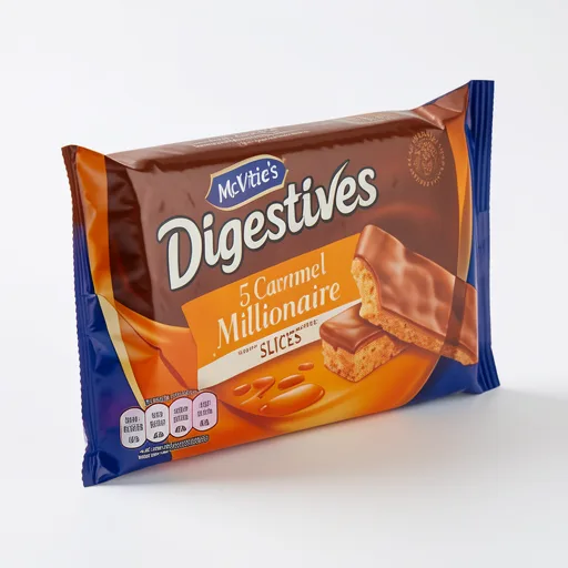 McVitie's Digestive Caramel Slices Cake Bars Multipack 5 x 22g, 110g