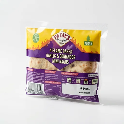 Patak's Garlic & Coriander Mini Naan Breads x4